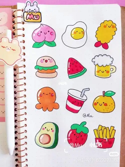 简笔画可爱美食简笔画爱美食文化绘画