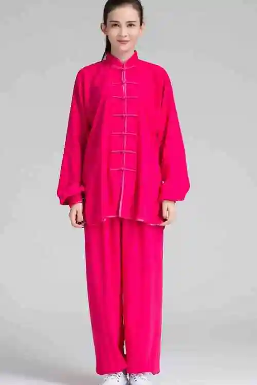 包邮清语麻纱太极练功太极拳服装春秋表演武术太极服