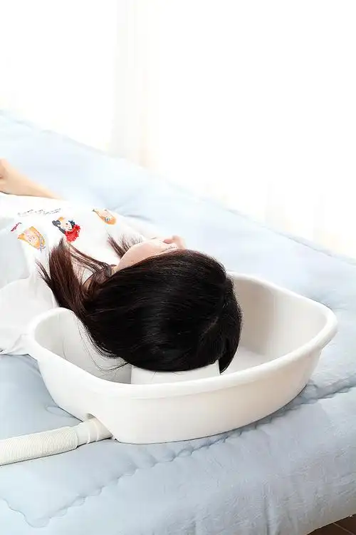 家用懒人平躺洗头盆老人儿童孕妇月子免弯腰床上洗头发护理洗头盆蓝色