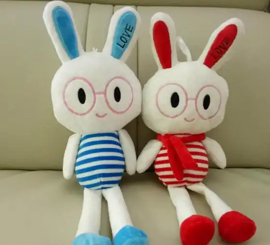 厂家直销九元九卡通娃娃可爱兔子公仔 儿童毛绒玩具卡通玩偶娃娃