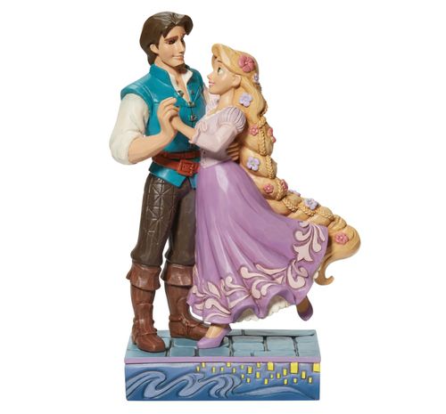 【disney美国代购】rapunzel & flynn love长发公主王子摆件