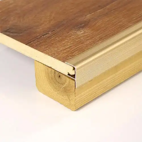 铝合金f型楼梯扣收边飘窗封边扣条木地板圆弧台阶压条收口压边条