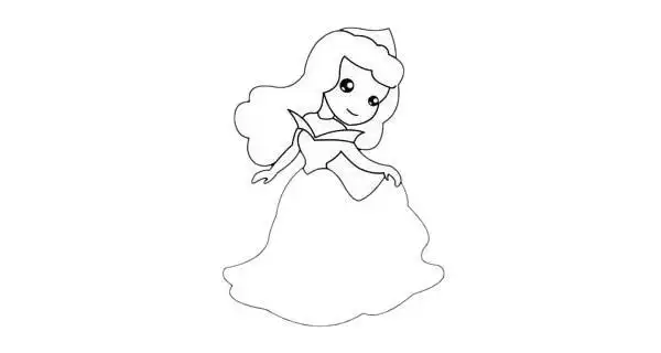 迪士尼公主爱洛简笔画