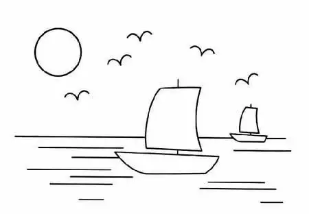 山水风景简笔画图片大全,图片,简笔画-学笔画