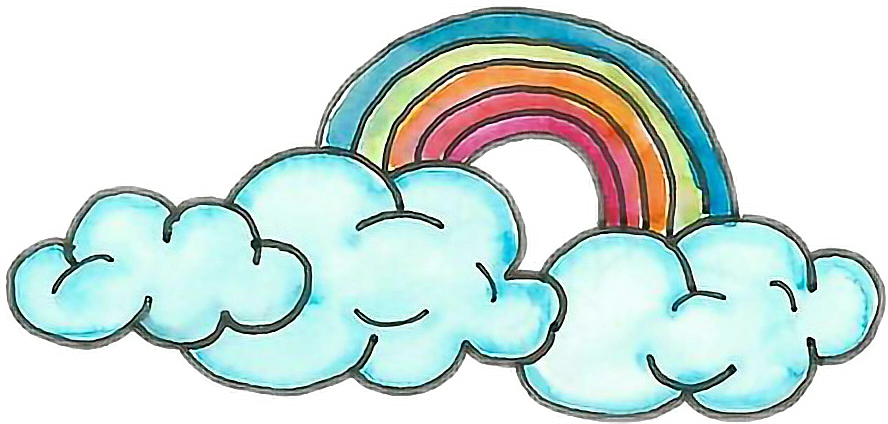 贴纸gif卡通gif云朵gif彩虹gif