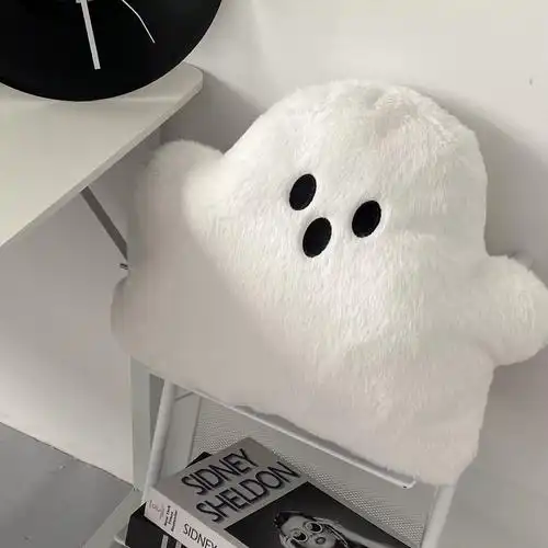 搞怪白色小幽灵书包挂件可爱毛绒公仔包包配件挂饰玩偶ins钥匙扣