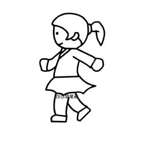 的小女孩简笔画步骤图画人物的简笔画女孩侧面简笔画卡通小女孩的图片