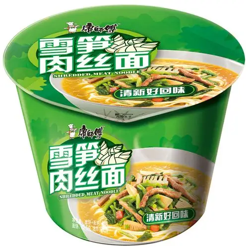【天猫超市】康师傅开心桶雪笋肉丝面 123g/桶 方便面 泡面