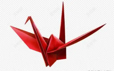 红色千纸鹤——红色对于中国人来说是吉祥如意的象征千纸鹤的含义