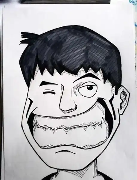 【艺术殿堂】 变形的魅力       运用夸张的手法画一幅人物作品,感受