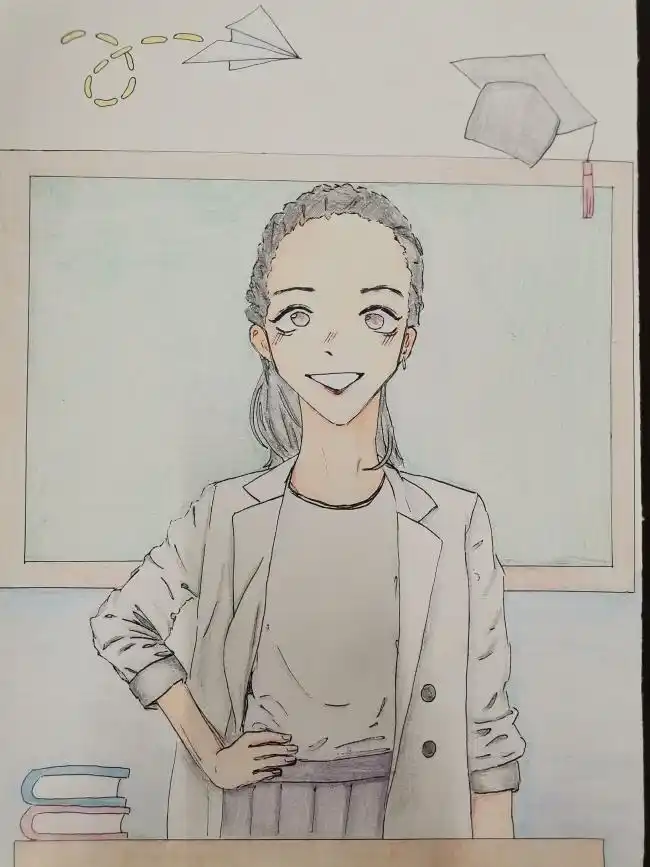 我眼中的班主任老师——鳌江八小举行绘画班主任肖像画活动