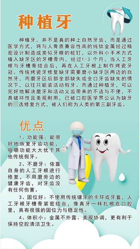 m768种植牙介绍科普常识宣传口腔牙科门诊1736展板海报印制12-10