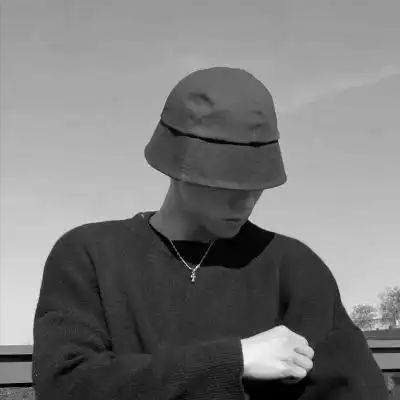 男头黑白真人头像高冷帅气图片_男生头像_头像屋