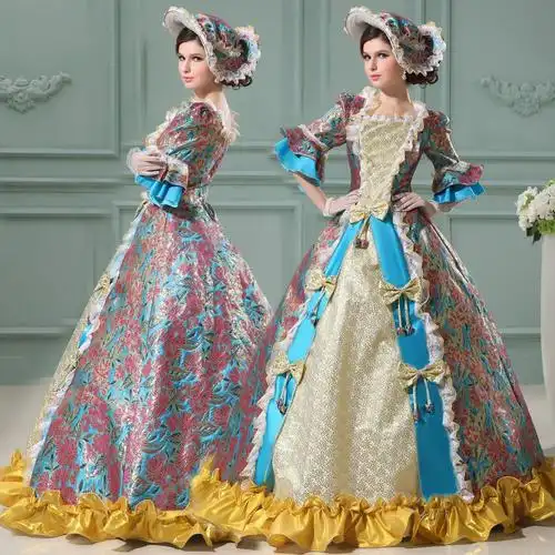2022新款欧洲女士宫廷服欧式英皇宫廷服装舞台话剧演出服礼服复古