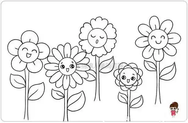 怎样简笔画小花园