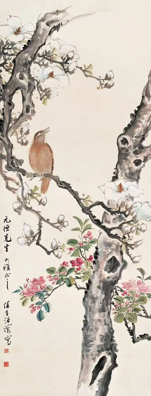 汪慎生花鸟作品欣赏