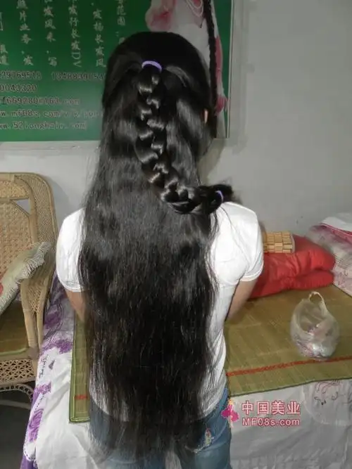剪下妙龄少女油亮麻花大辫-爱秀发126#(13) 剪发_中国长发