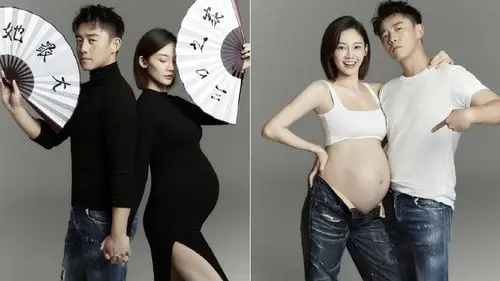 郑恺晒苗苗孕肚照为爱妻庆生