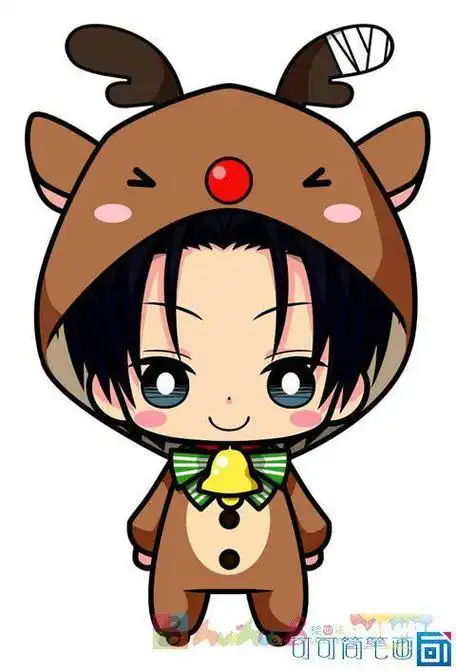 画教程绘画吧-画画q版动漫人物男生简笔画q版三井寿简笔画画法步骤图