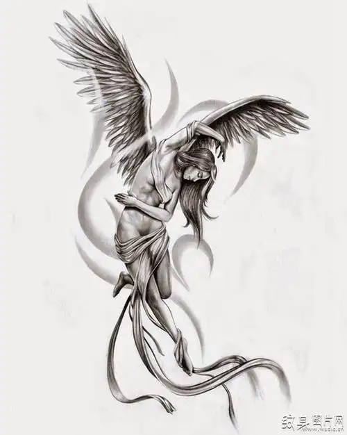 这些类型的天使被称为堕落天使,堕落的天使纹身主要象征着堕落,痛苦和