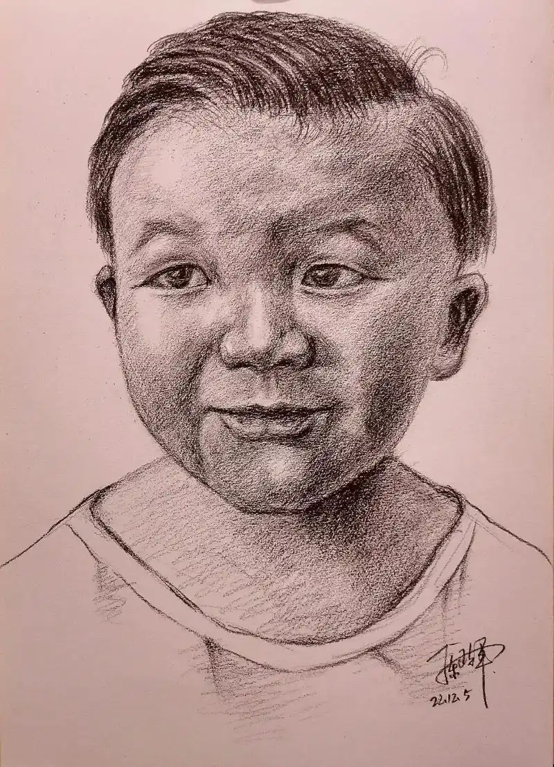 人物肖像 #素描头像  - 抖音