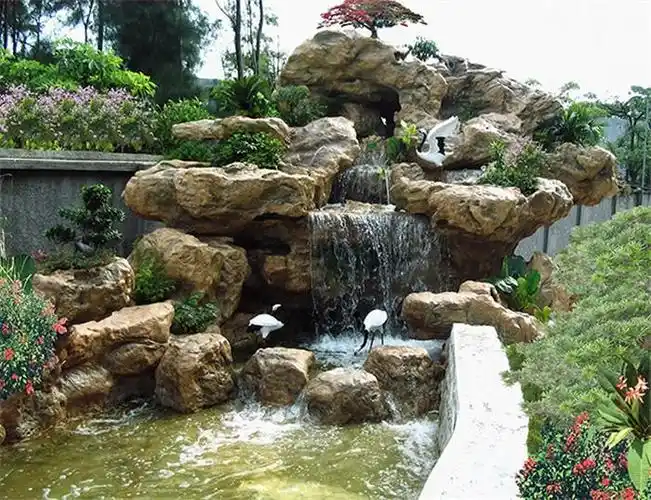 定州小型假山制作,认准梦岳【案例图】,定州假山制作