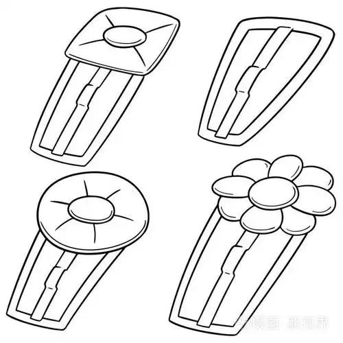 向量集的发夹插画-正版商用图片0o2fya-摄图新视界