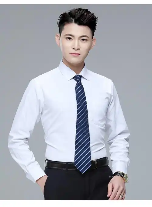 建行工作服衬衫男女蓝色长袖职业正装面试物业上班银行加绒厚衬衣