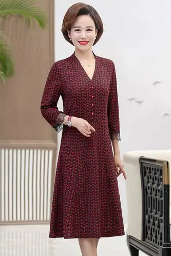 中老年连衣裙秋