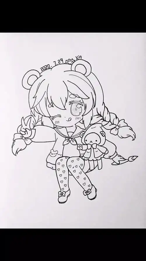 画画原来如此简单#可爱小姐姐动漫手绘教程画画真的很难吗画画如此