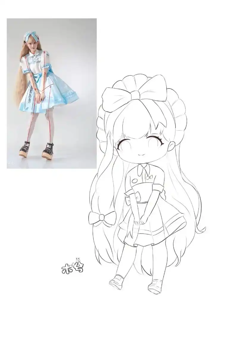 洛丽塔q版女孩.洛丽塔风的小裙子真的活泼可爱#procrea - 抖音