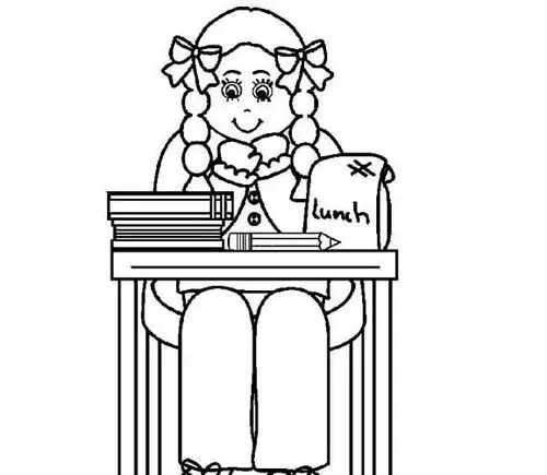 卡通动漫人物简笔画-我们在上课