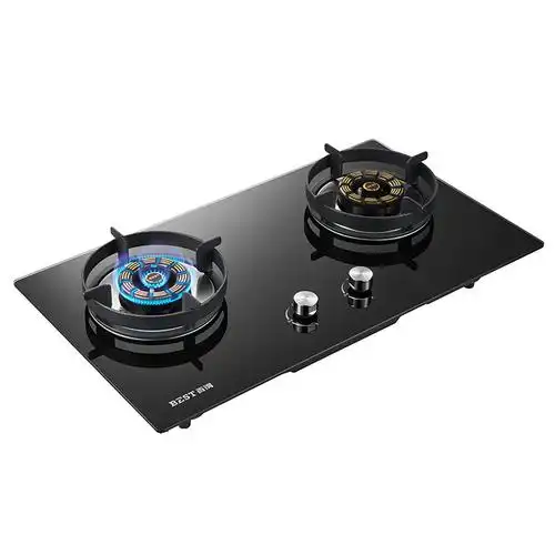 百得bestq629b钢化玻璃燃气灶天然气灶家用双眼灶大火力灶具天然气