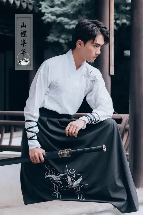 原创汉服男古装侠客帅气剑客武侠风男装古风班服汉服