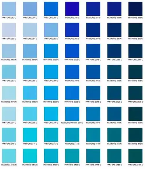 蓝色系色卡及颜色名称(蓝色系色卡及颜色名称知识普及)-天晟网