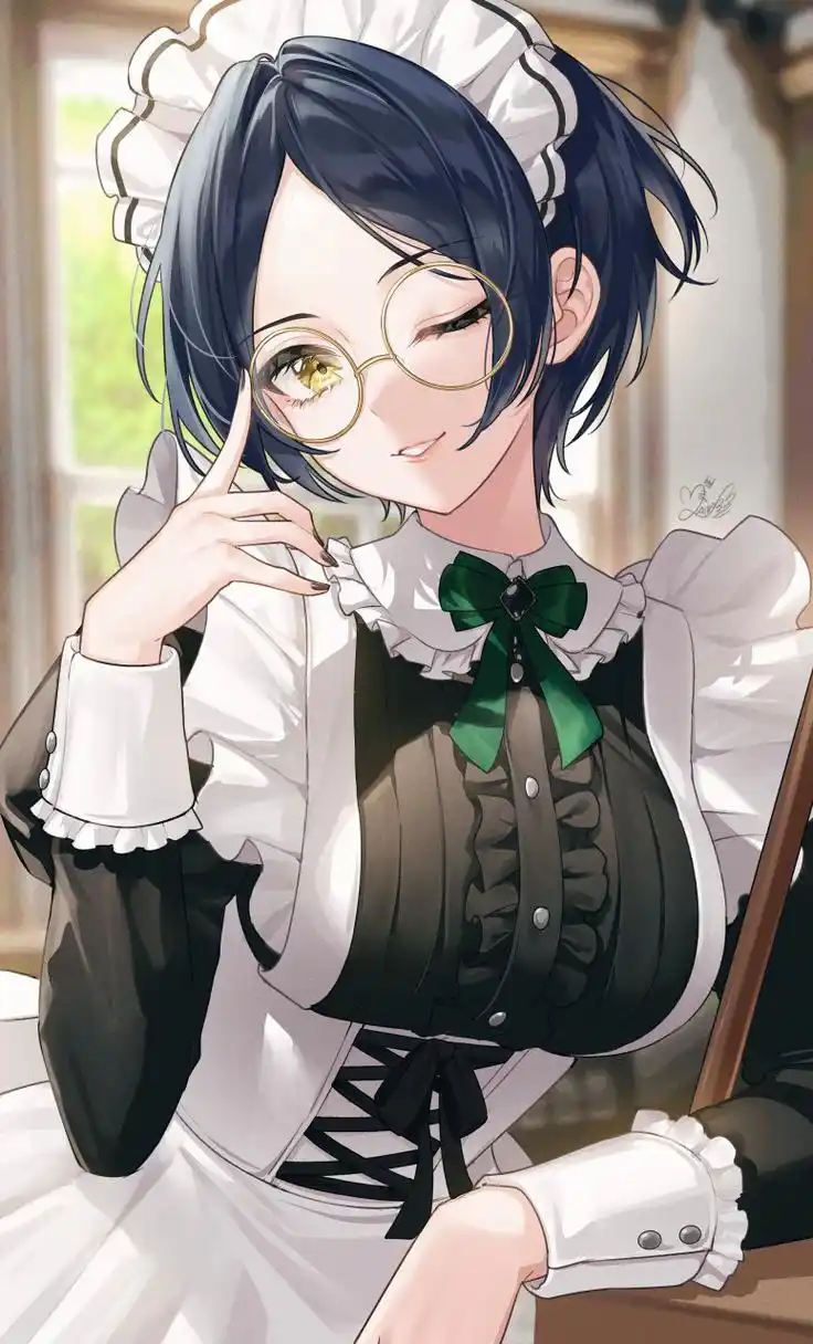 戴眼镜的可爱女孩子 #二次元美图