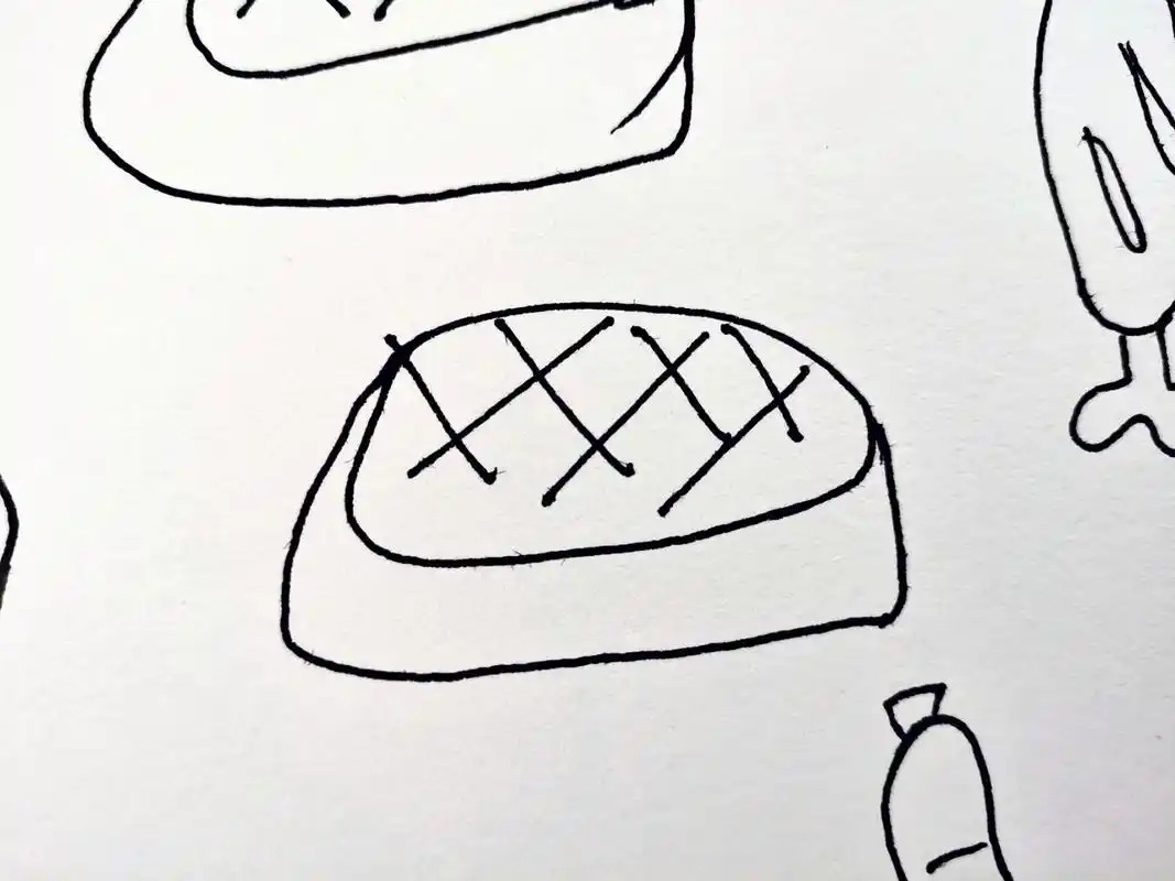 幼师day161---:简笔画:烤肉09 肉啊肉啊,烤起来多香啊