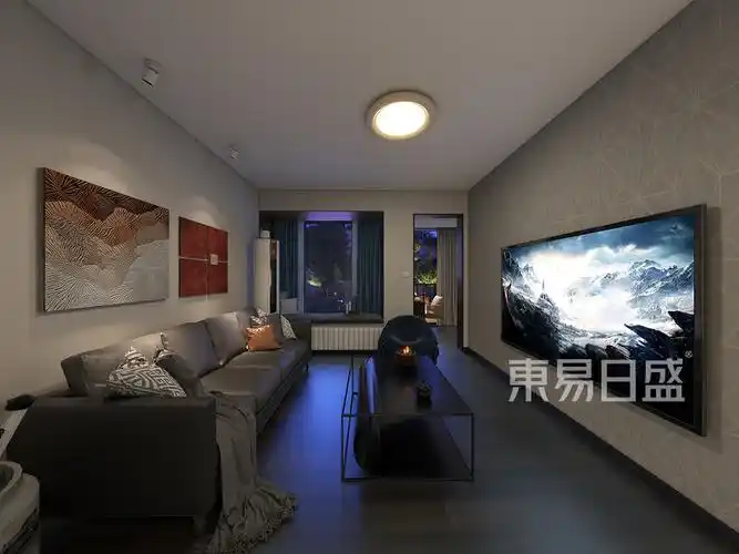 翡翠城80平两居室现代风格装修效果图