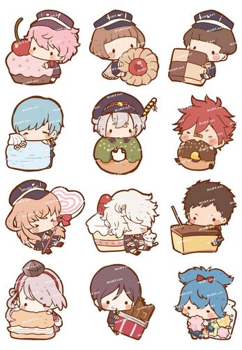 小号f0269-26刀剑乱舞q版萌动漫笔记本电脑手机旅行拉杆箱贴纸