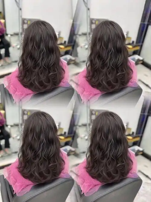 圆脸方脸适合的免打理烫发～拯救细软塌