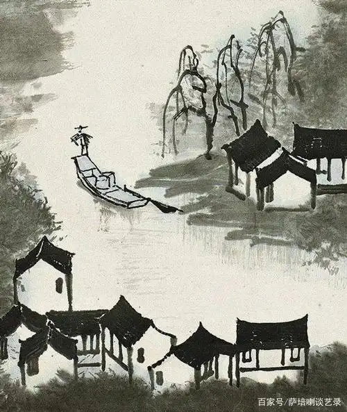 通过实景写生积累创作经验,李可染绘《江南春雨》