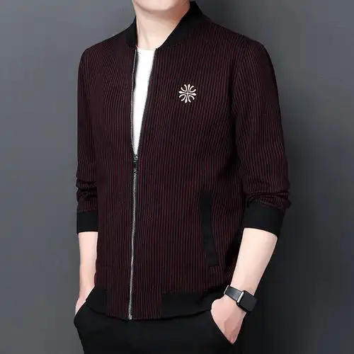 yuansu男士外套夹克秋冬款痞帅上衣休闲短款加绒加厚呢大衣冬季男装