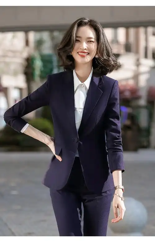 黑色西装外套女韩版收腰面试职业套装气质御姐风休闲女士上衣西服