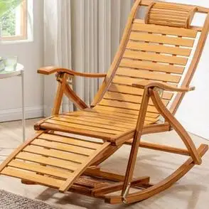 躺椅摇摇椅午休折叠藤椅大人老人专用逍遥竹椅子靠背阳台家用休闲