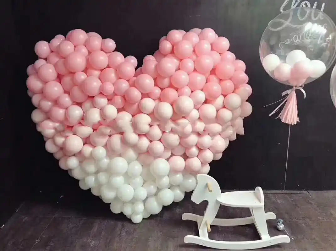 十二款气球爱心布置你会更喜欢哪一个呢情人节三八妇女节气球布置博博