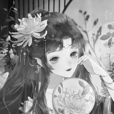 104张精选动漫古代女头像古风黑白_女生头像_头像大全_抖音头像_微信