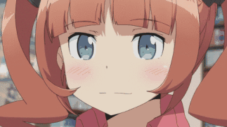 歪头,耸肩,微笑