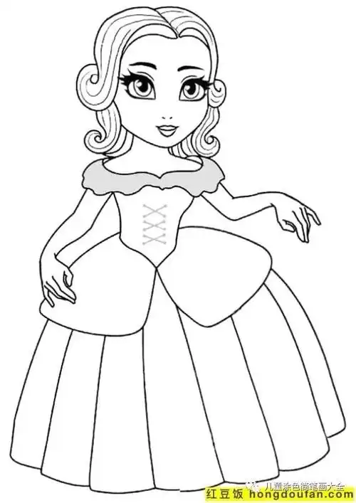 女孩画法可爱(109张超极简案的q版娃娃小女生小姐姐卡通涂色简笔画)