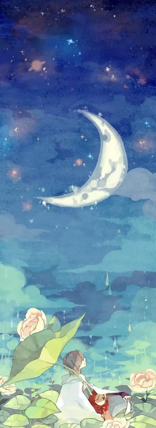 似梦境般的治愈系意境小清新插画美图