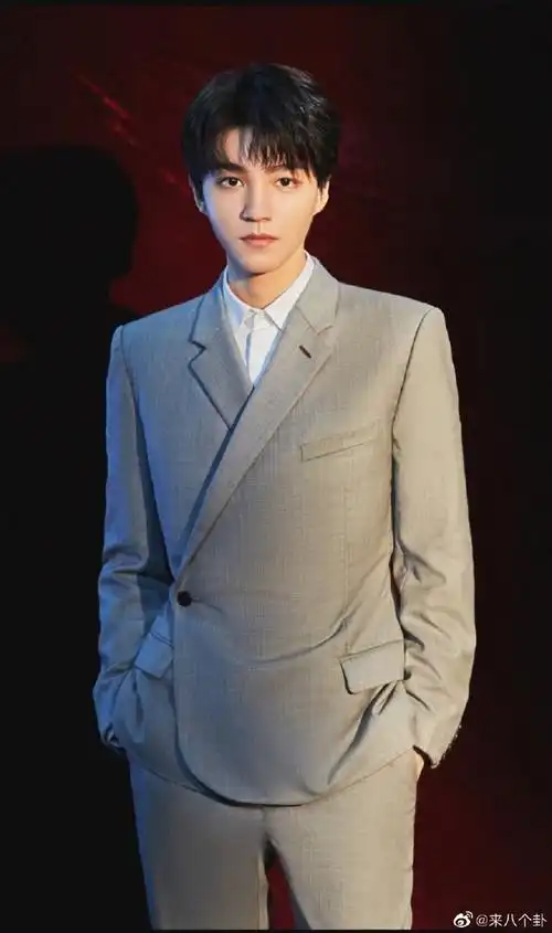 我将青春献给你##王俊凯灰色西装